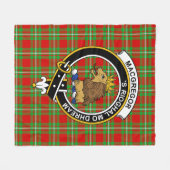 Couverture Polaire Tartan MacGregor Plaid de Clan (Devant (Horizontal))