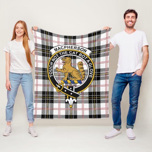 Couverture Polaire Tartan MacPherson Clan (En situation)