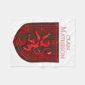 Couverture Polaire Tartan Matheson écossais Lion Rampant (Devant (Horizontal))