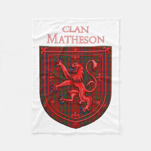 Couverture Polaire Tartan Matheson écossais Lion Rampant