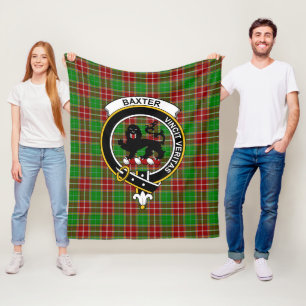 Couverture Polaire Tartan moderne à carreaux du clan Baxter