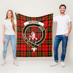 Couverture Polaire Tartan Moderne Clan Brodie à Carreaux
