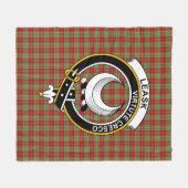 Couverture Polaire Tartan moderne du clan Leask (Devant (Horizontal))