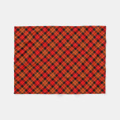 Couverture Polaire Tartan noir rouge orange (Devant (Horizontal))