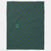 Couverture Polaire Tartan officiel Fergusson avec monogramme / nom (Devant)