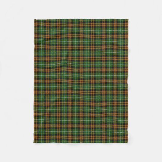 Couverture Polaire Tartan orange de chasse de Ramsay Ramsey de clan (Devant)