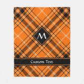 Couverture Polaire Tartan orange d'Halloween (Devant)