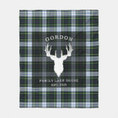 Couverture Polaire Tartan Plaid Clan Gordon Lake House (Devant)