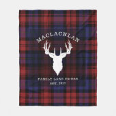 Couverture Polaire Tartan Plaid Clan MacLachlan Family Lake House (Devant)