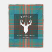 Couverture Polaire Tartan Plaid Clan Wilson Family Lake House (Devant)