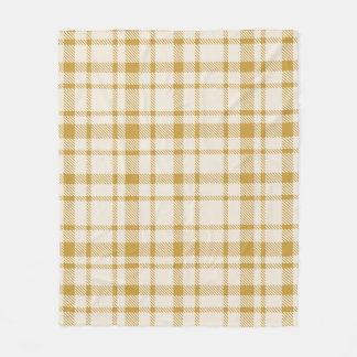 Couverture Polaire Tartan Plaid Classique Motif-Jaune & Crème