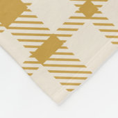 Couverture Polaire Tartan Plaid Classique Motif-Jaune & Crème (Coin)