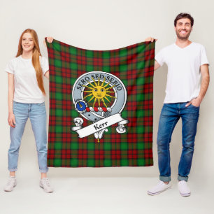 Couverture Polaire Tartan Plaid du Badge du Clan Kerr