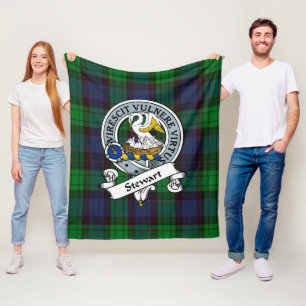 Couverture Polaire Tartan Plaid du Badge Moderne Ancien Clan Stewart