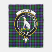 Couverture Polaire Tartan Plaid du Clan Hunter (Devant)
