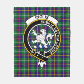 Couverture Polaire Tartan Plaid du Clan Inglis (Devant)