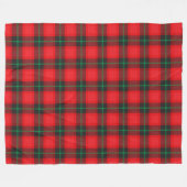 Couverture Polaire Tartan plaid rouge noir Motif traditionnel (Devant (Horizontal))