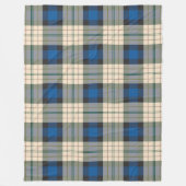 Couverture Polaire Tartan plaids motif - beige bleu traditionnel (Devant)