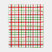 Couverture Polaire Tartan plat de Noël - Blanc (Devant)