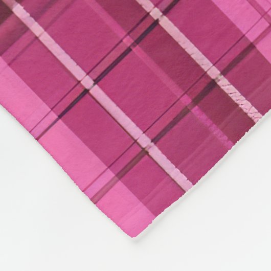 Couverture Polaire Tartan rose (Coin)