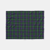 Couverture Polaire Tartan rose de classique de chasse de clan (Devant (Horizontal))