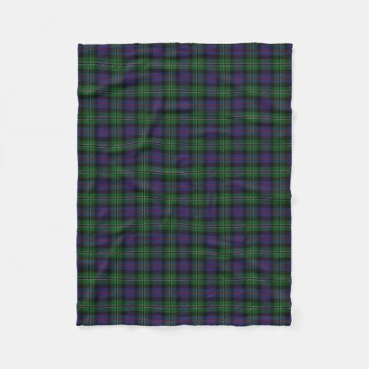 Couverture Polaire Tartan rose de classique de chasse de clan (Devant)
