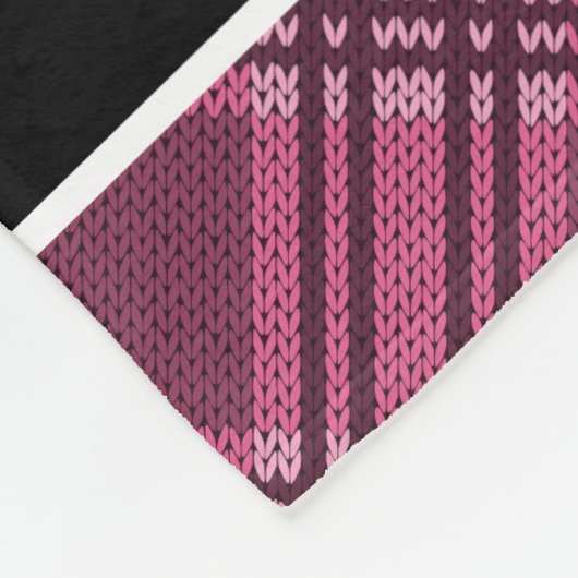 Couverture Polaire Tartan rose de monogramme (Coin)