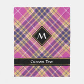Couverture Polaire Tartan rose, or et bleu (Devant)
