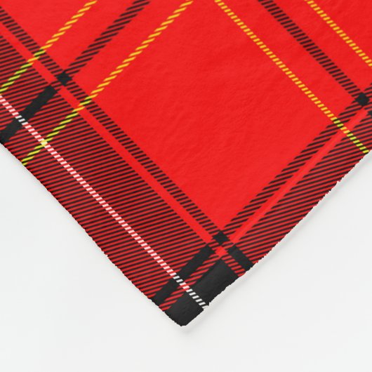 Couverture Polaire Tartan rouge écossais (Coin)