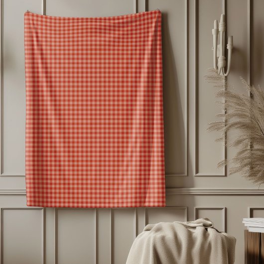 Couverture Polaire Tartan rouge festif À damiers Noël