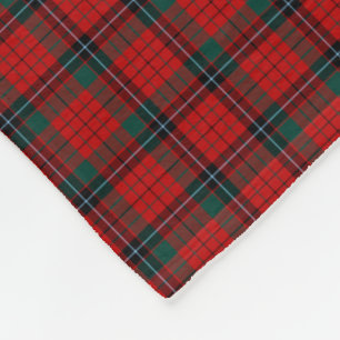 Couverture Polaire Tartan rouge, noir et vert de clan de Nicolson