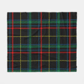 Couverture Polaire Tartan rouge vert de la forêt (Devant (Horizontal))