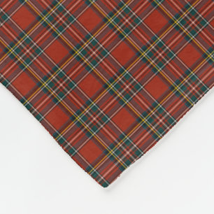 Couverture Polaire Tartan royal rouge et bleu classique de Stewart