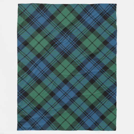Couverture Polaire Tartan rustique bleu vert Campbell Tartan (Devant)