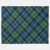 Couverture Polaire Tartan rustique bleu vert Campbell Tartan (Devant (Horizontal))