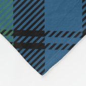 Couverture Polaire Tartan rustique bleu vert Campbell Tartan (Coin)