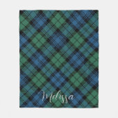 Couverture Polaire Tartan rustique bleu vert Campbell Tartan (Devant)