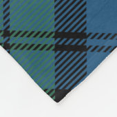 Couverture Polaire Tartan rustique bleu vert Campbell Tartan (Coin)