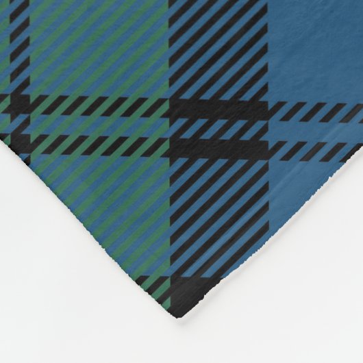 Couverture Polaire Tartan rustique bleu vert Campbell Tartan (Coin)
