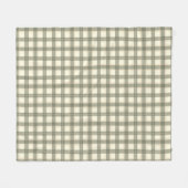 Couverture Polaire Tartan Sage Classique (Devant (Horizontal))