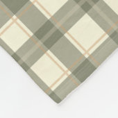 Couverture Polaire Tartan Sage Classique (Coin)