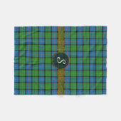 Couverture Polaire Tartan Stirling Et Monogramme (Devant (Horizontal))