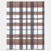 Couverture Polaire Tartan Tons Terre Brune (Devant)