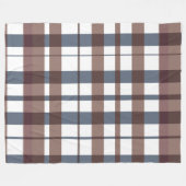 Couverture Polaire Tartan Tons Terre Brune (Devant (Horizontal))