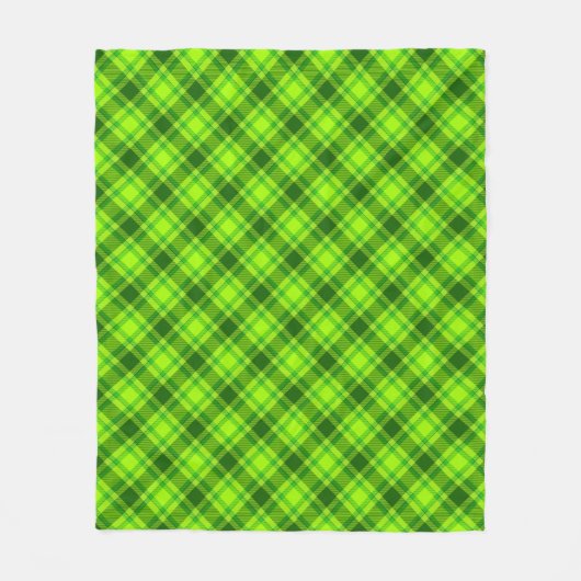 Couverture Polaire Tartan vert À damiers Motif plaid-57578 (Devant)