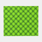 Couverture Polaire Tartan vert À damiers Motif plaid-57578 (Devant (Horizontal))