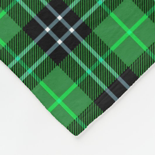 Couverture Polaire Tartan vert écossais (Coin)
