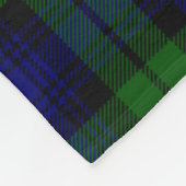 Couverture Polaire Tartan vert et marine (Coin)