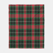 Couverture Polaire Tartan vert et rouge (Devant)