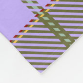 Couverture Polaire Tartan vert et violet Plaid écossais sans fil Pa (Coin)